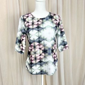 Bar lll geometric multicolored top